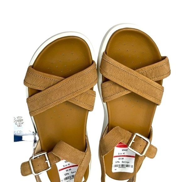 Geox Camel Color Natural Leather Sandals With Straps - Size 40 - Picture 13 of 13
